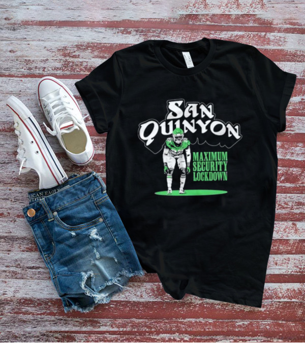 San Quinyon Maximum Security Lockdown Football Player T-Shirt