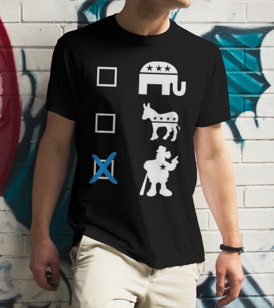 Schwarbocrat Philitical Aphiliation Elephant Donkey Duck Star Boxes T-Shirt