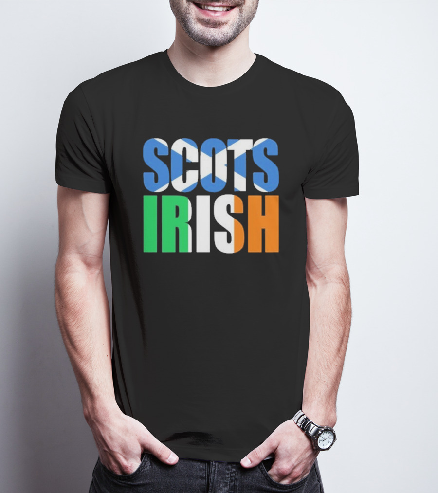 Scots Irish Flag Scottish Saltire Irish Tricolor T-Shirt