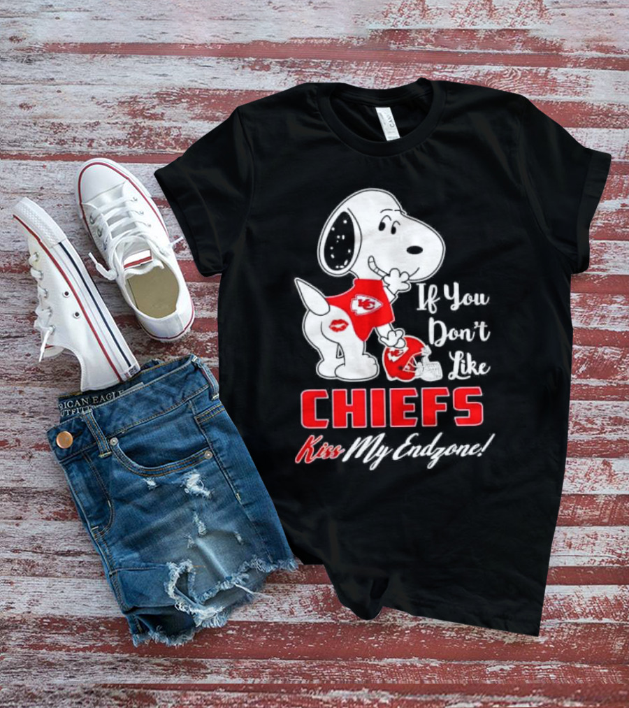 Snoopy If You Don’t Like Kansas City Chiefs Kiss My Endzone T-Shirt
