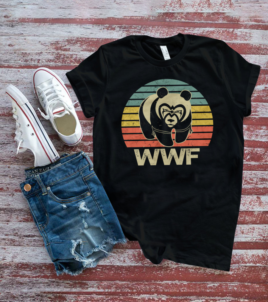 WWF Retro Striped Panda T-Shirt