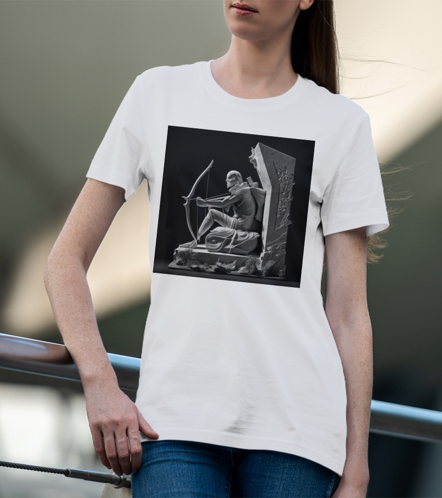 Ong Gia 3 Copy Old Man Archer Statue T-Shirt