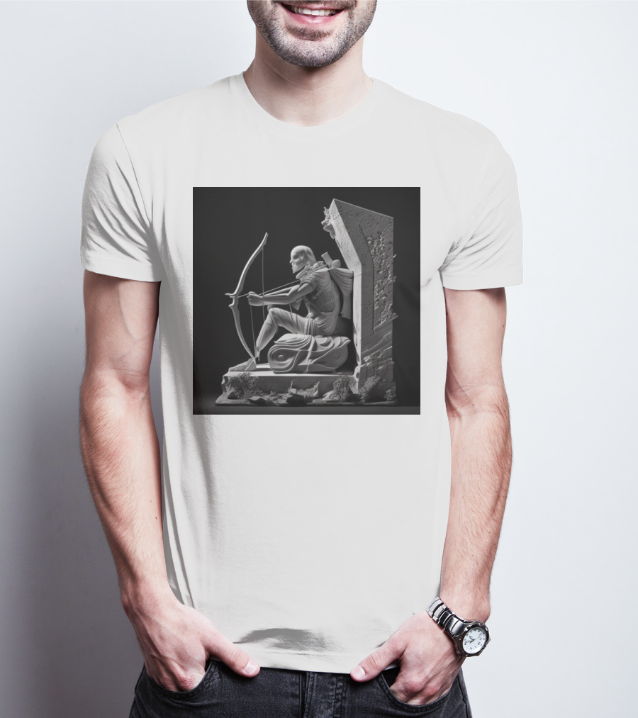 Ong Gia 3 Copy Old Man Archer Statue T-Shirt