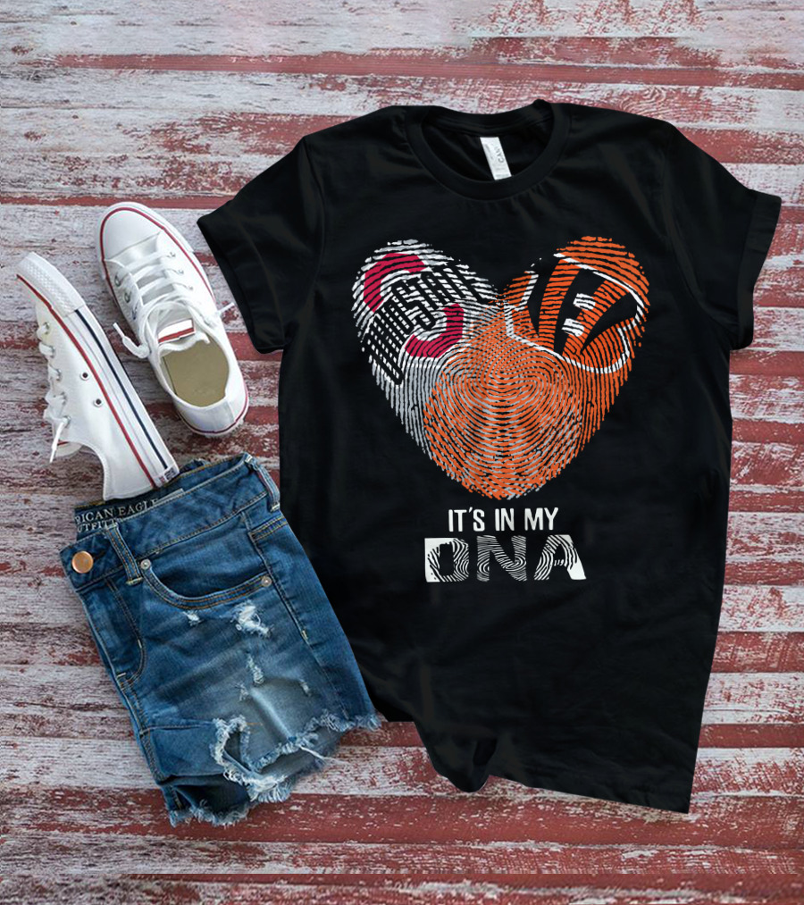 Bengals Ohio State Buckeyes Heart It's In My Dna T-Shirt
