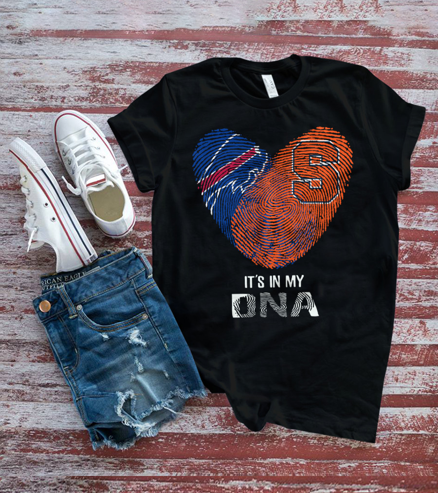 Bills Syracuse It's In My DNA Heart Fingerprint T-Shirt