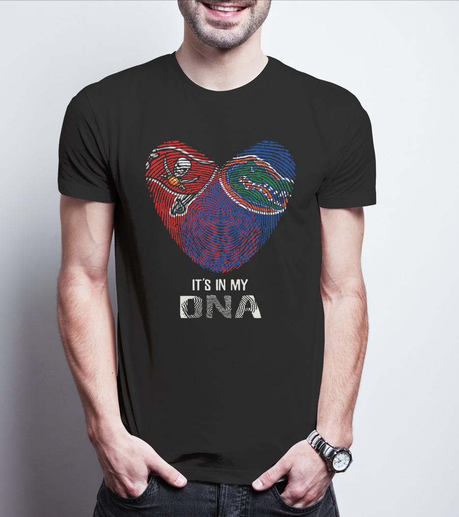 Buccaneers Gators Heart It's In My DNA T-Shirt