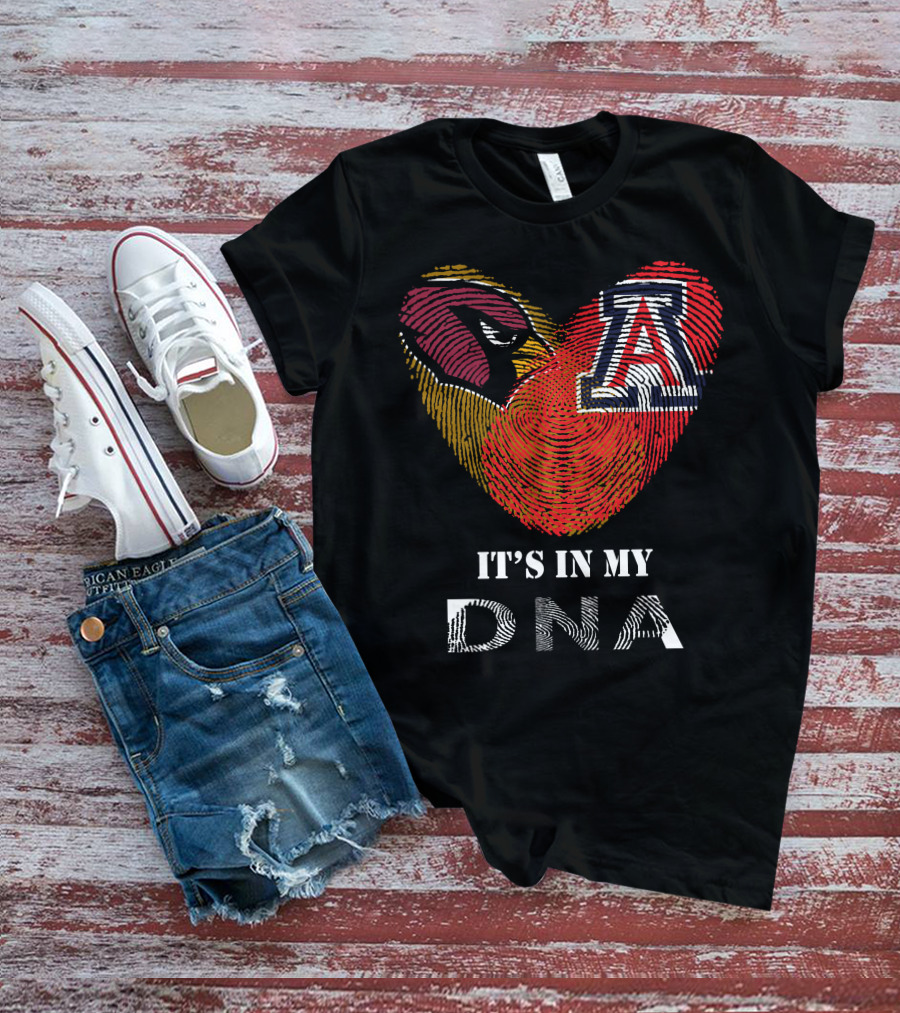 Cardinals Arizona Wildcats Heart It's In My DNA T-Shirt