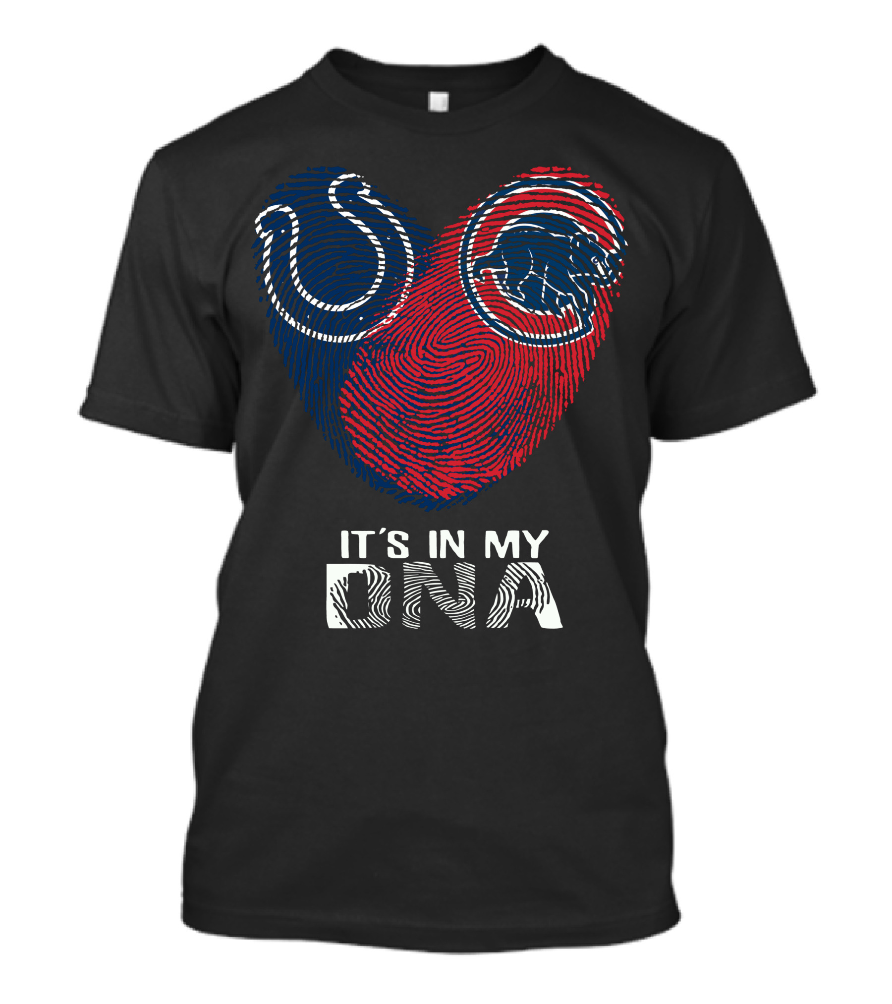 Colts Cubs It's In My Dna Fingerprint Heart T-Shirt
