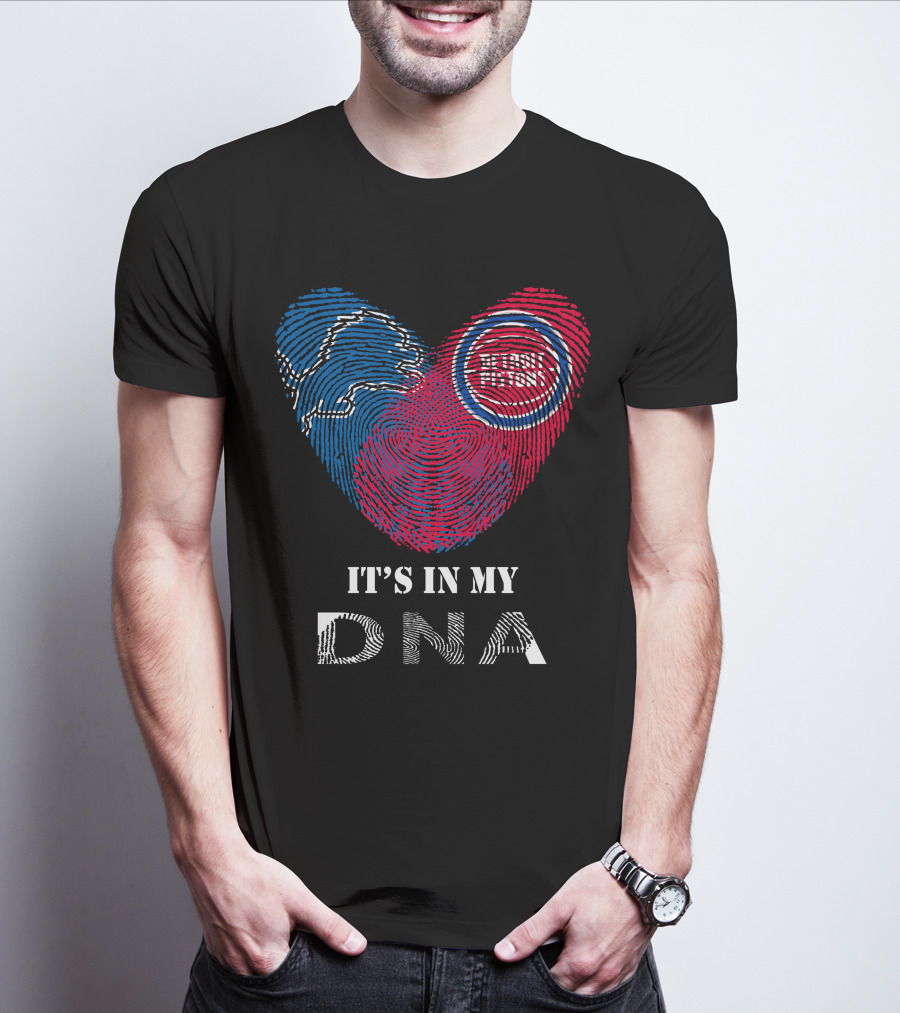 Lions Detroit Pistons It's In My DNA T-Shirt