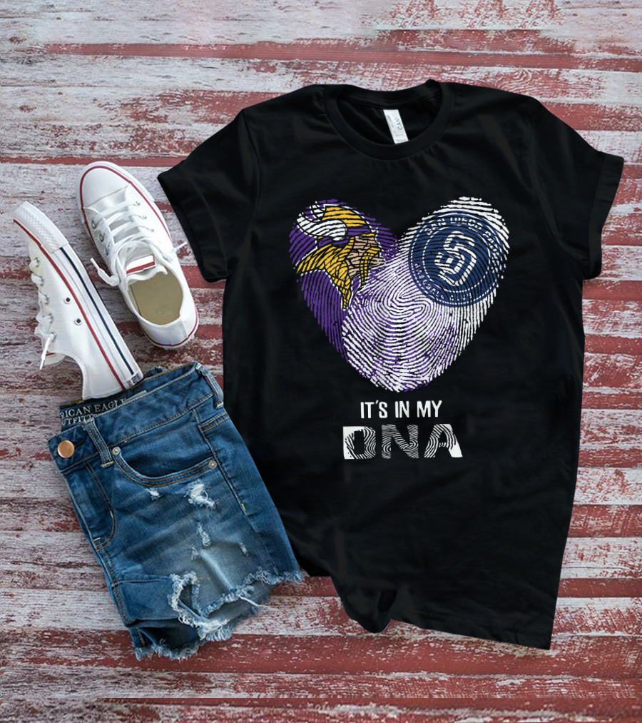 It's In My DNA Vikings San Diego Padres T-Shirt