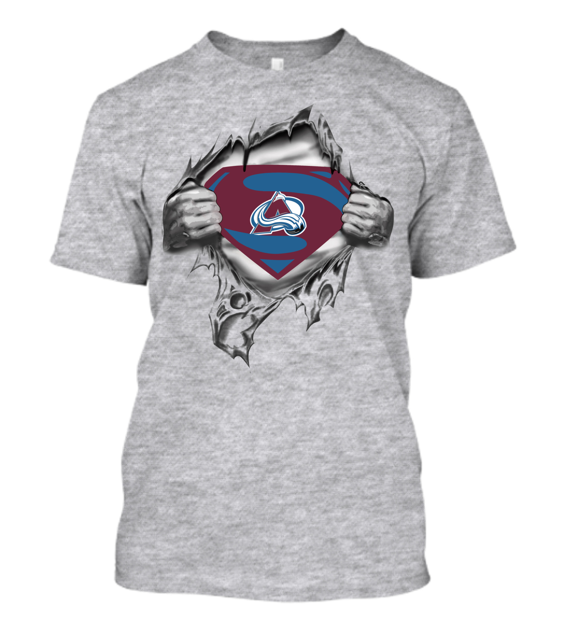 Colorado Avalanche Superman Logo Superhero T-Shirt