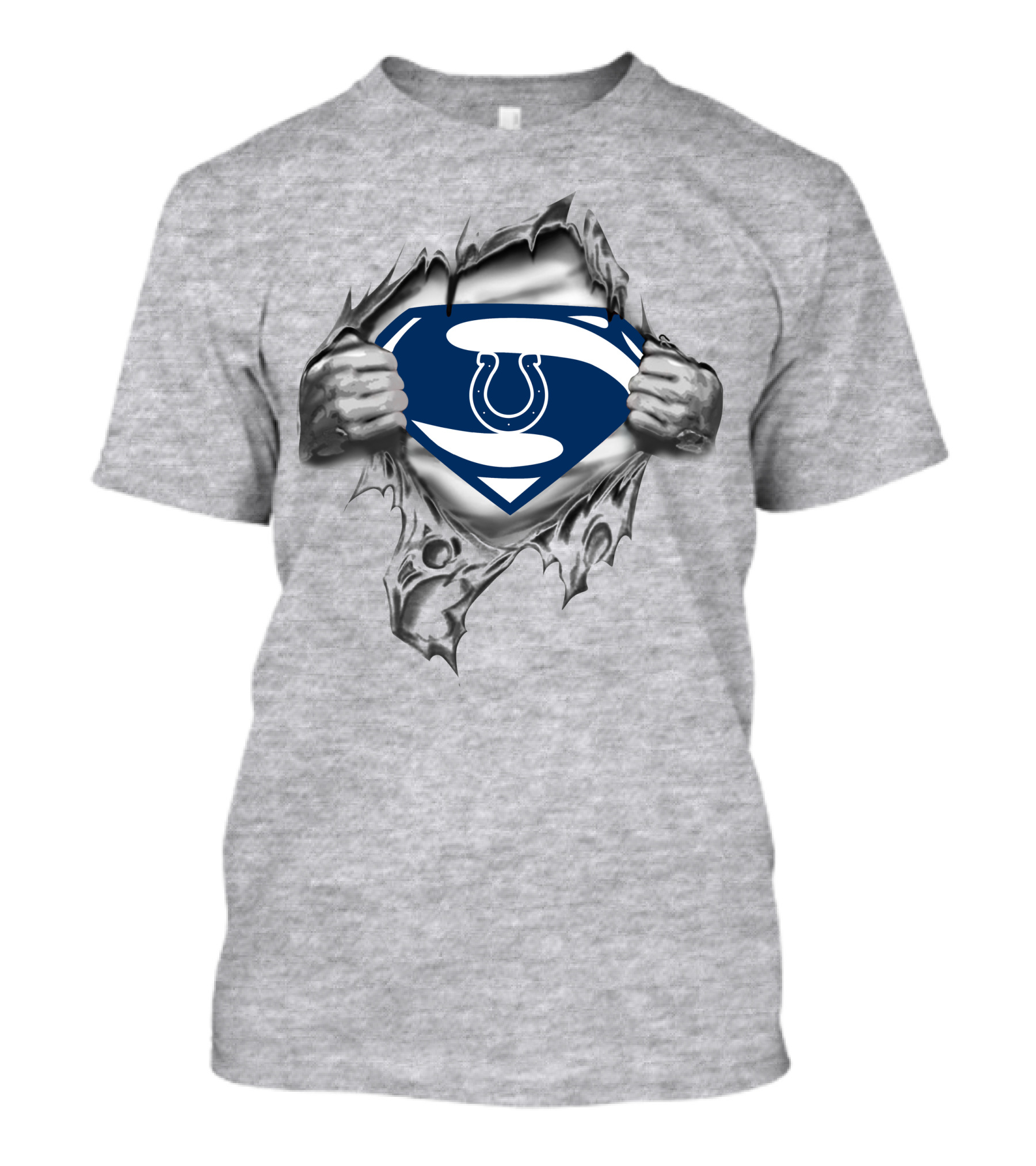 Colts Superman Logo Ripped Chest Iconic T-Shirt