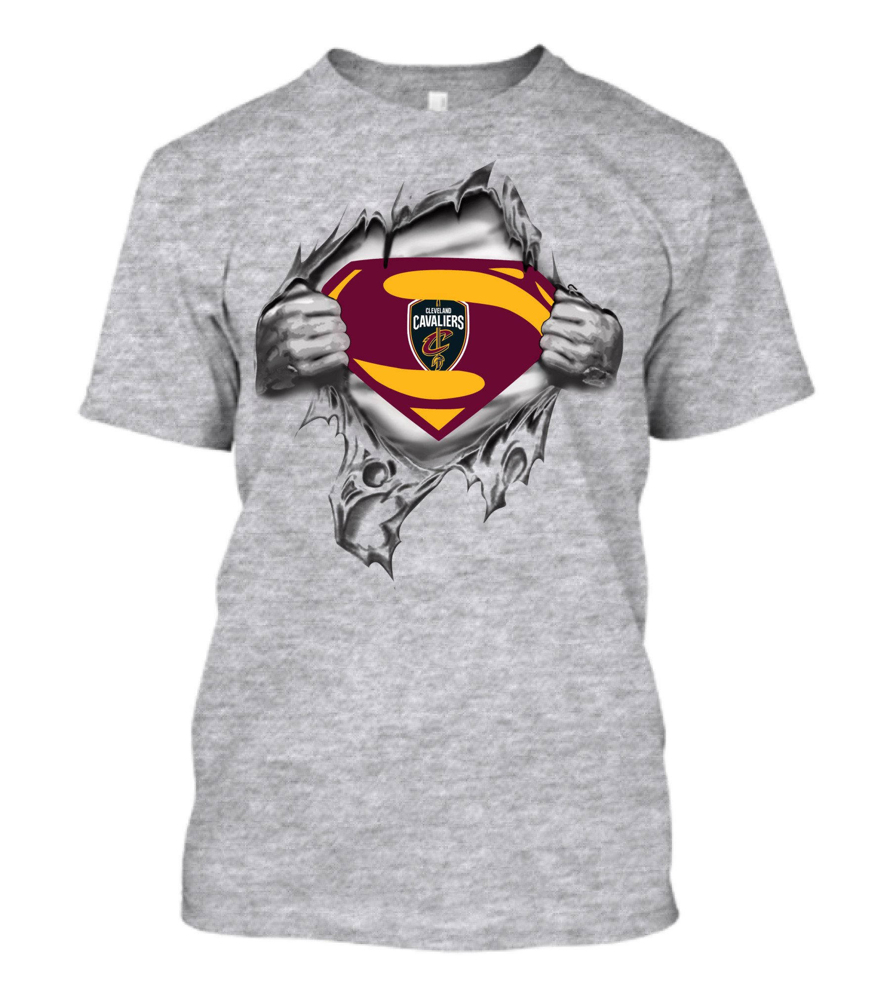 Cleveland Cavaliers Superman Logo Tear T-Shirt