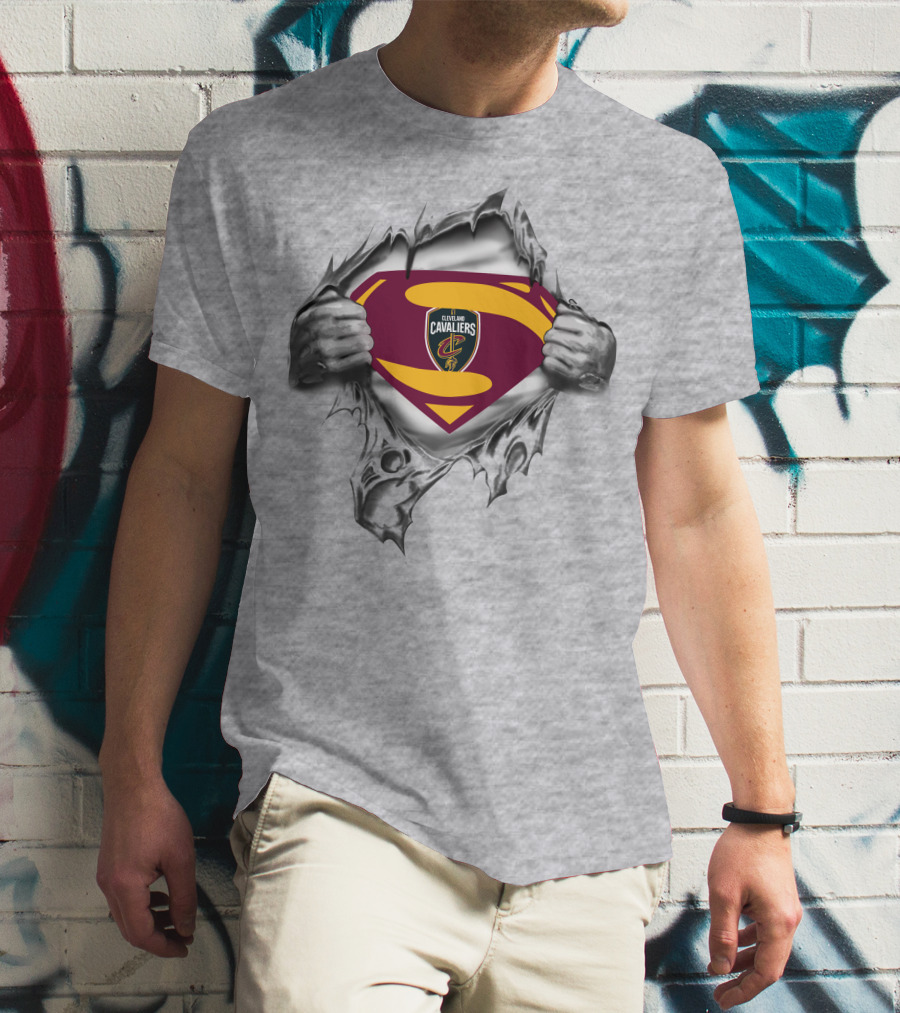 Cleveland Cavaliers Superman Logo Tear T-Shirt