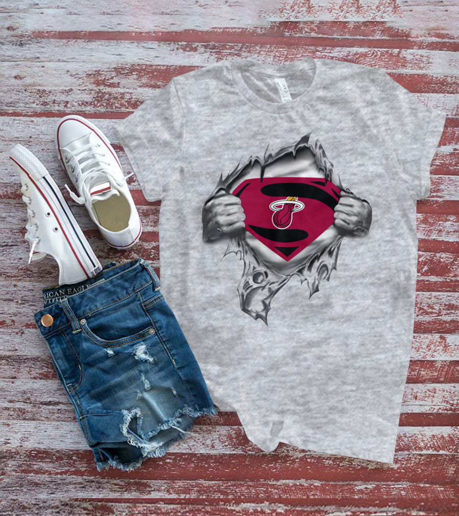 Miami Heat Superman Logo Fusion T-Shirt