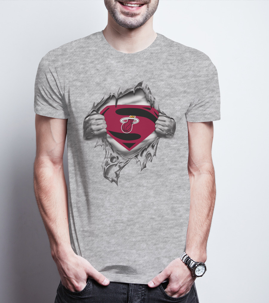 Miami Heat Superman Logo Fusion T-Shirt