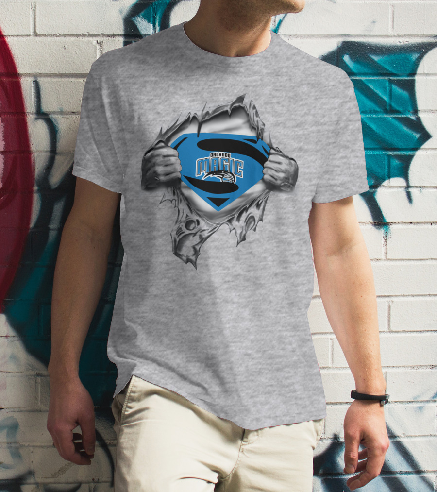 Orlando Magic Superman Logo Torn T-Shirt
