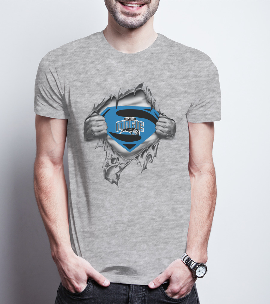 Orlando Magic Superman Logo Torn T-Shirt