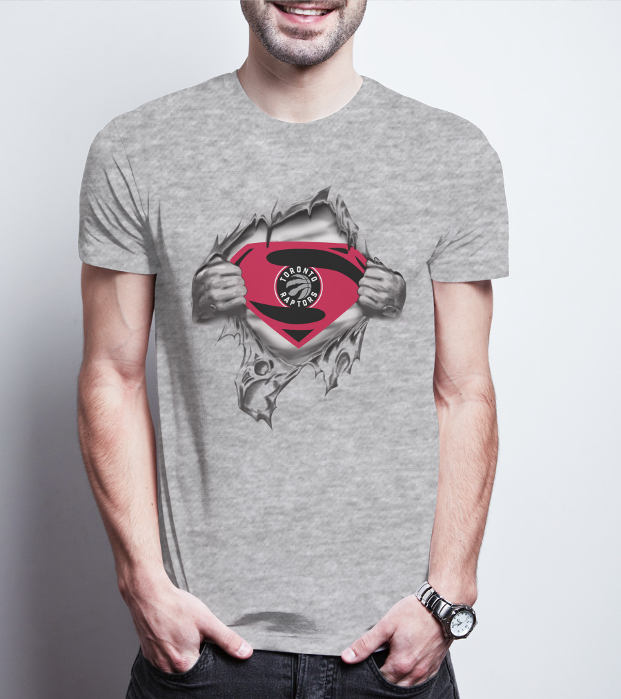 Toronto Raptors Superman Emblem Basketball Team T-Shirt