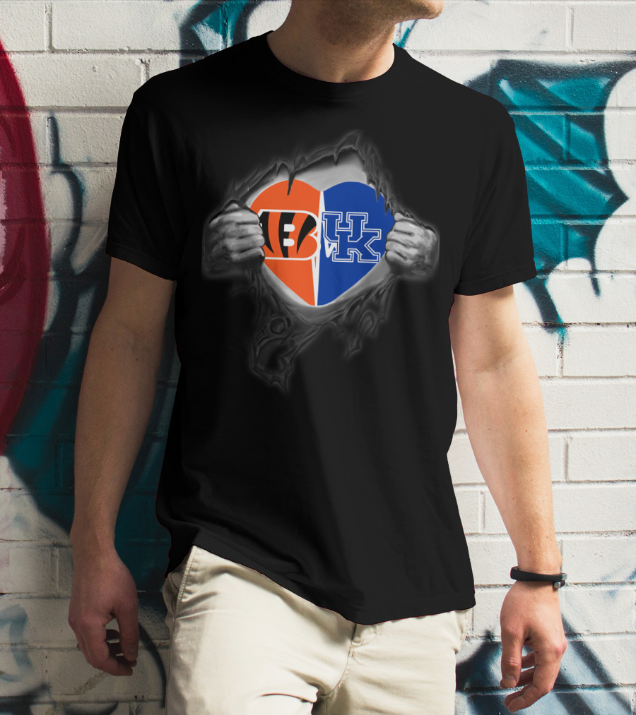 Bengals Kentucky UK Heart Logo T-Shirt