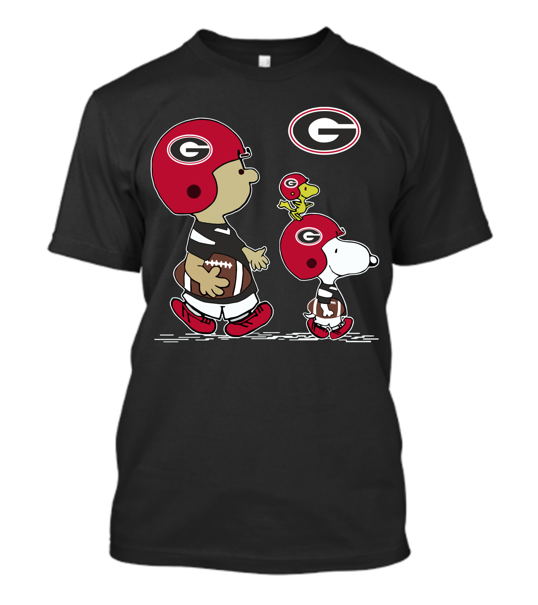 Georgia Bulldogs Snoopy Football Peanuts Cartoon T-Shirt