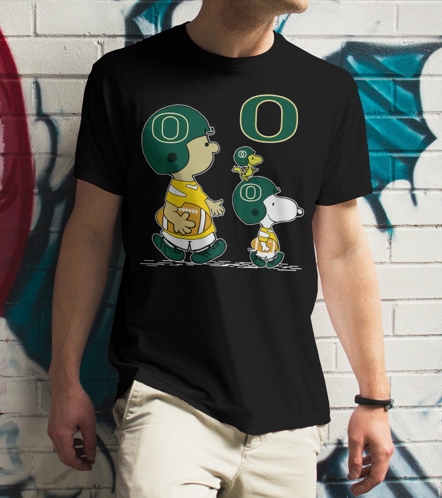 Oregon Ducks Snoopy Woodstock University Football Peanuts Charlie Brown T-Shirt