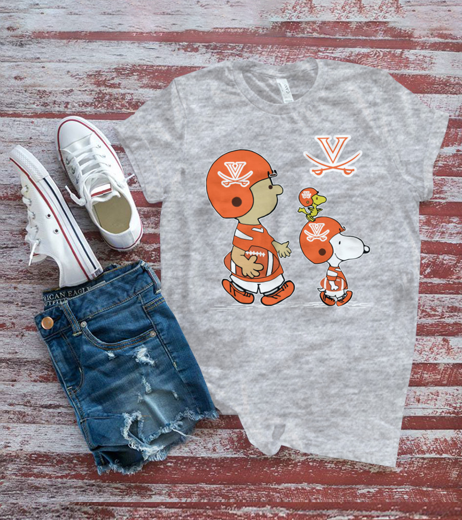 Virginia Cavaliers Snoopy Charlie Brown Football Peanuts T-Shirt