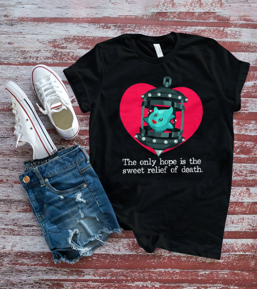 Sweet Relief Of Death With Heart And Caged Cute Ghost T-Shirt