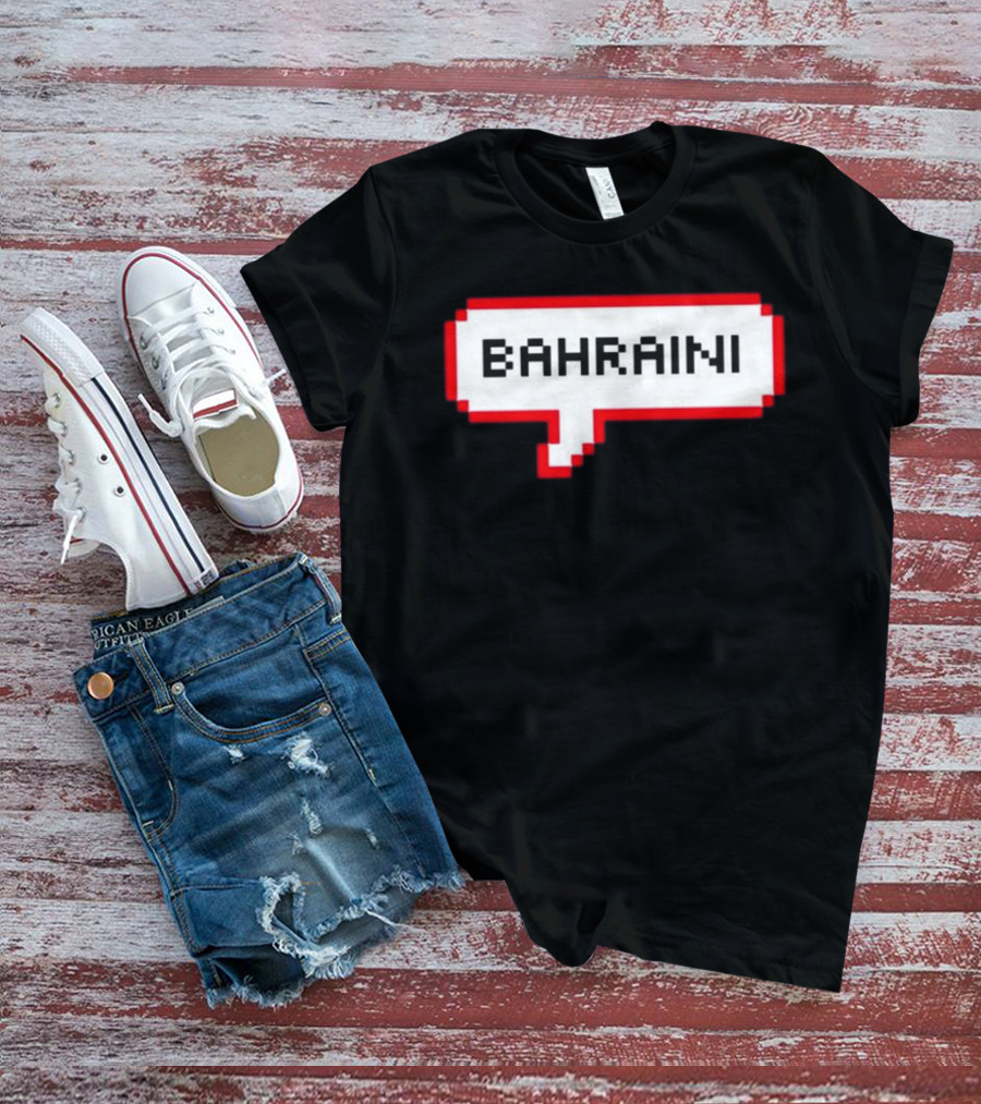 Bahraini Bahrain Pixel Speech Bubble T-Shirt