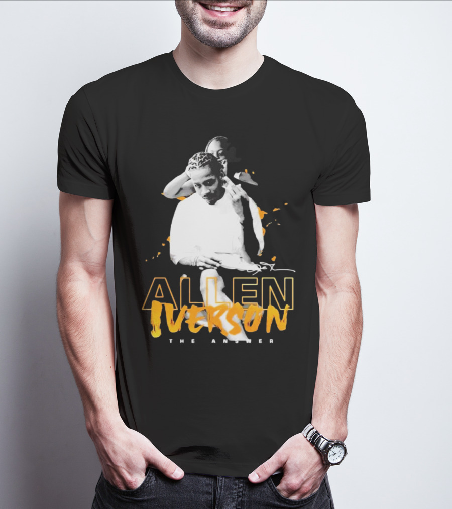 Allen Iverson The Answer Philadelphia 76ers Braided By His Mom Signature T-Shirt