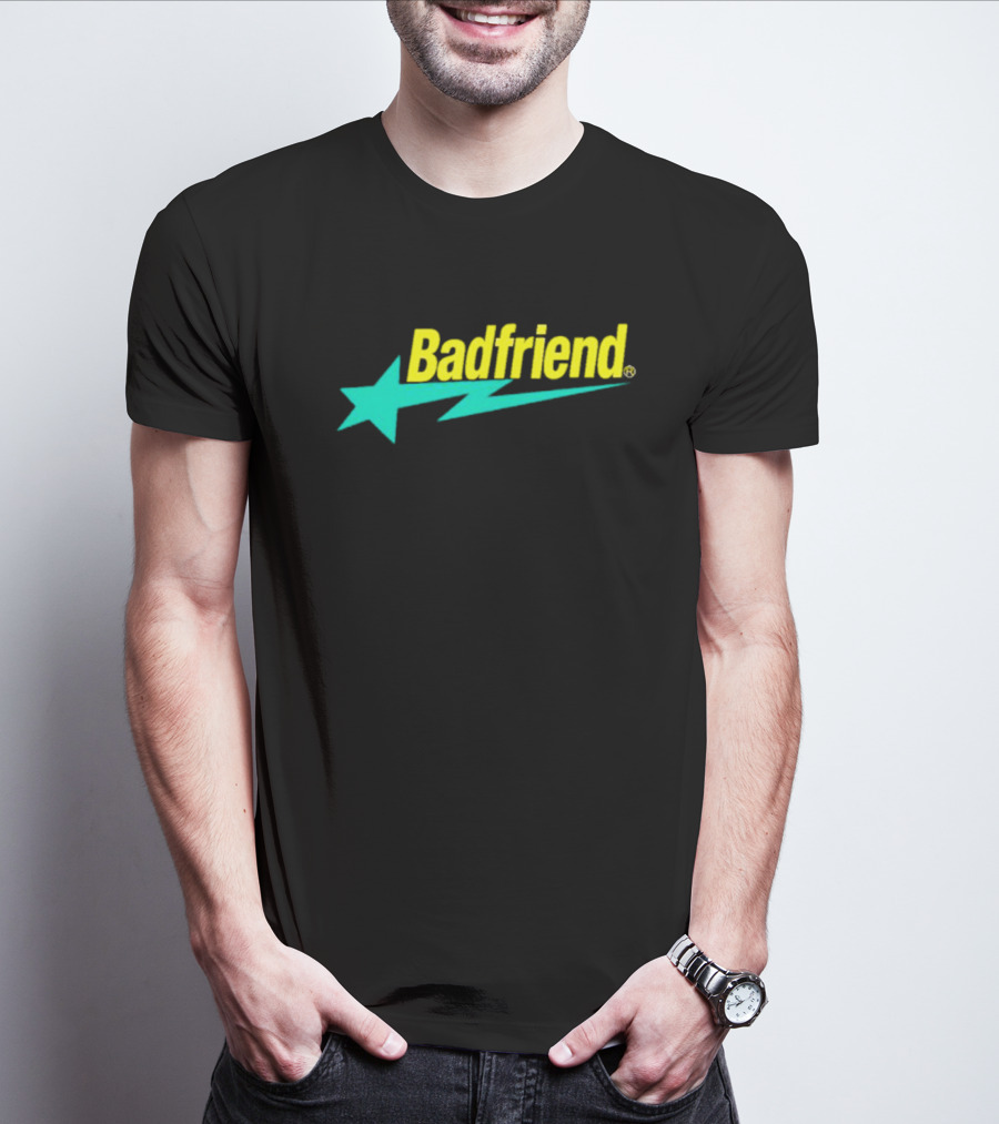Badfriend Bape Star Logo Text With Lightning Bolt And Star T-Shirt