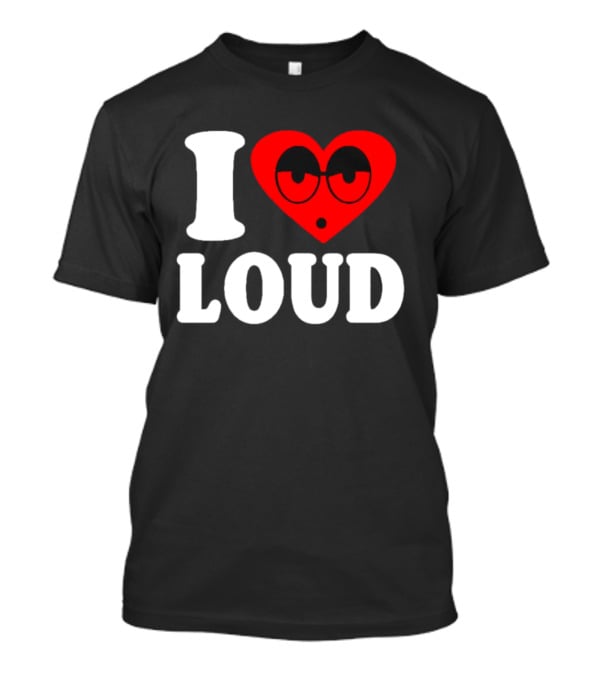 I Love Loud Heart Glasses Emoji T-Shirt