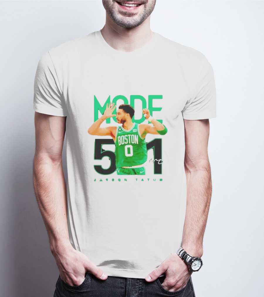 Jayson Tatum Boston Mode 51 Signature Points Game T-Shirt