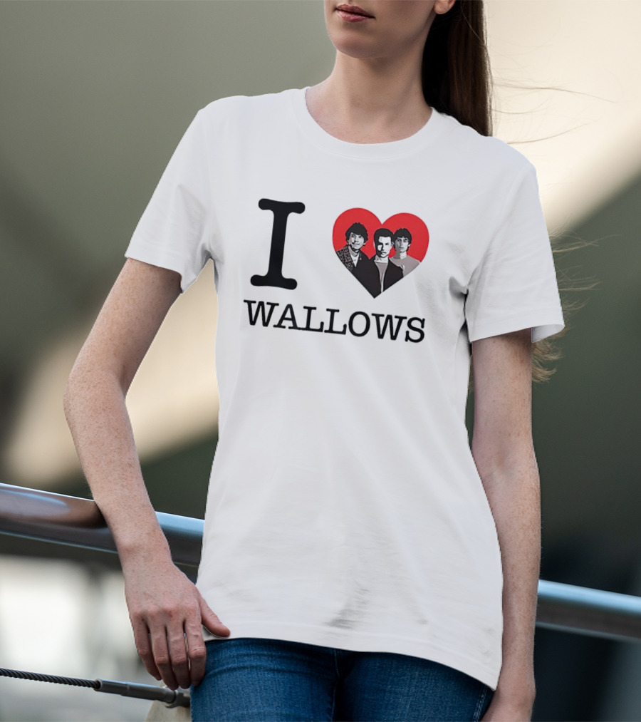 I Love Wallows Band Trio Red Heart T-Shirt