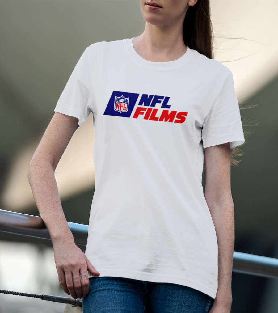 NFL Films Official Logo With Red And Blue Shield T-Shirt