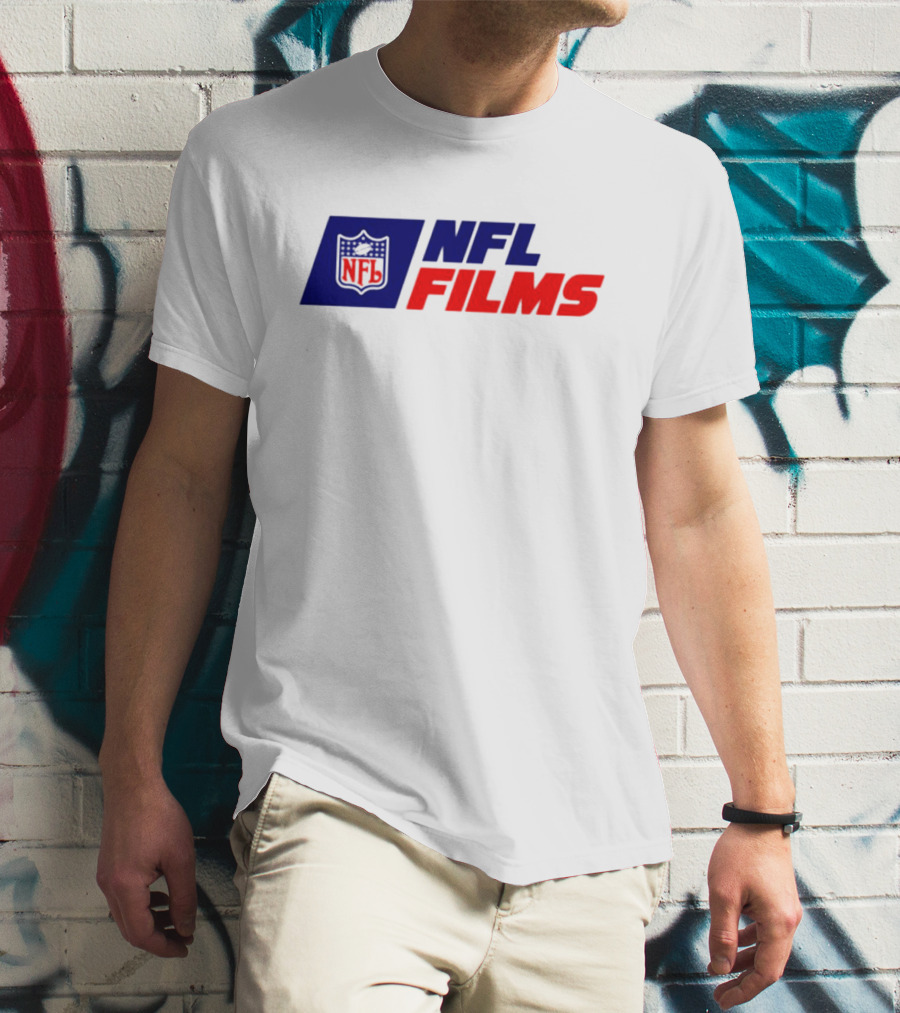 NFL Films Official Logo With Red And Blue Shield T-Shirt