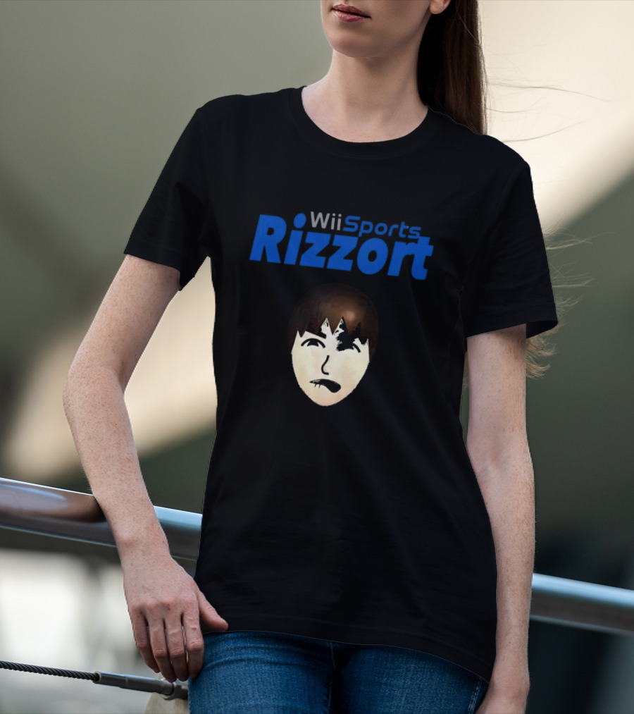 Wii Sports Rizzort Meme Gaming Parody With Character Face T-Shirt