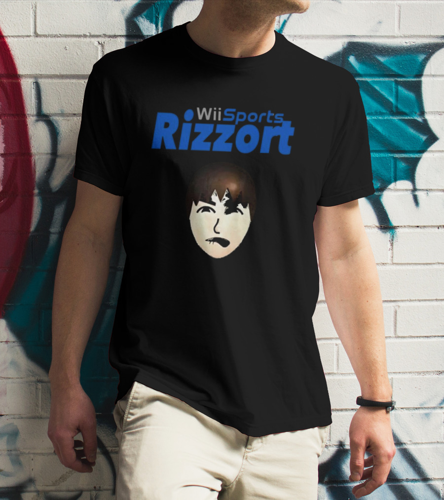 Wii Sports Rizzort Meme Gaming Parody With Character Face T-Shirt