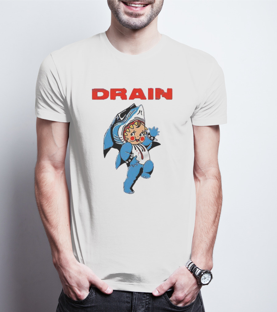 Drain Kewpie Shark Costume Charm T-Shirt
