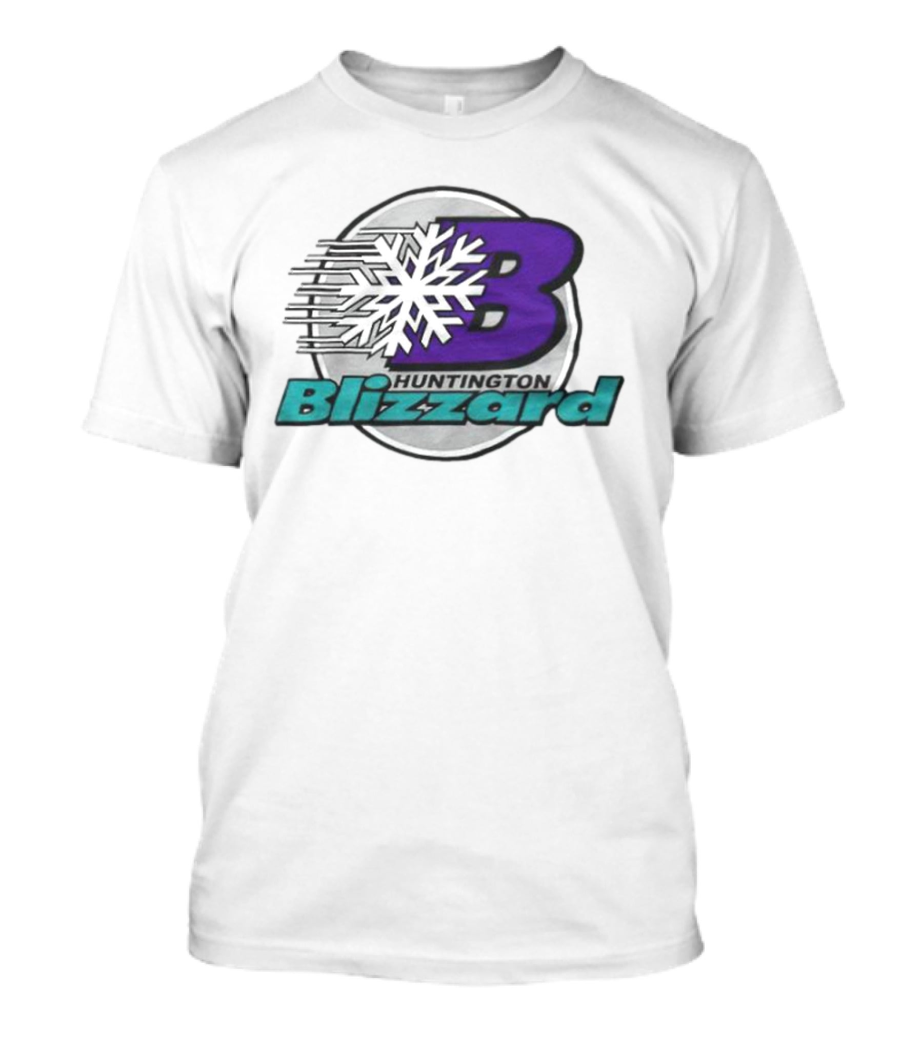 Huntington Blizzard Snowflake Logo Bold Letter B T-Shirt