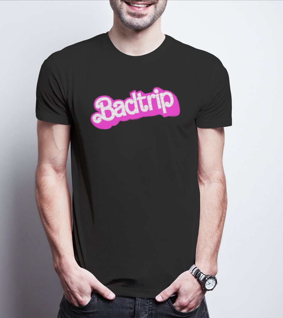 Linya-Linya Badtrip Pink Bubble Text T-Shirt