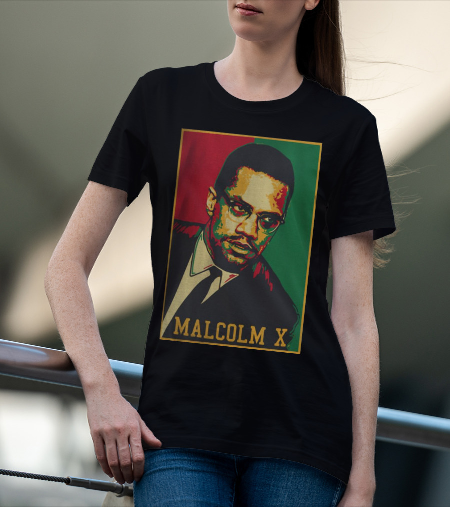 Malcolm X Red Green Black T-Shirt