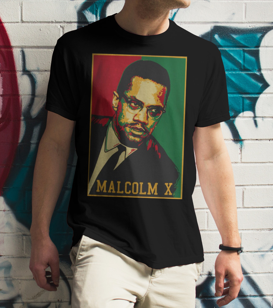 Malcolm X Red Green Black T-Shirt