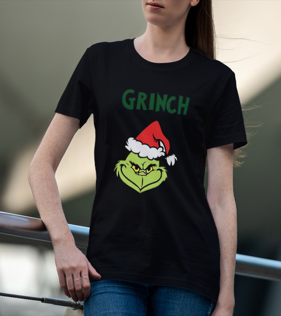 The Grinch Santa Hat Christmas T-Shirt