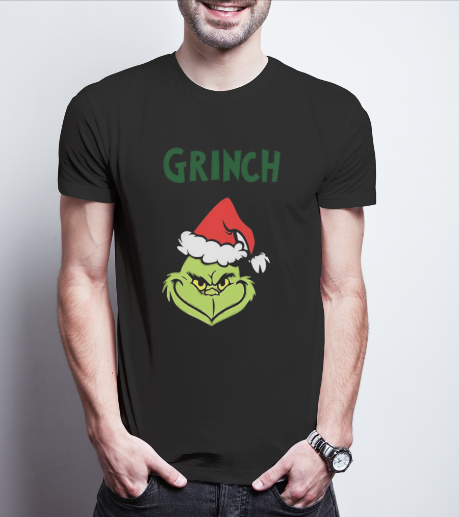 The Grinch Santa Hat Christmas T-Shirt