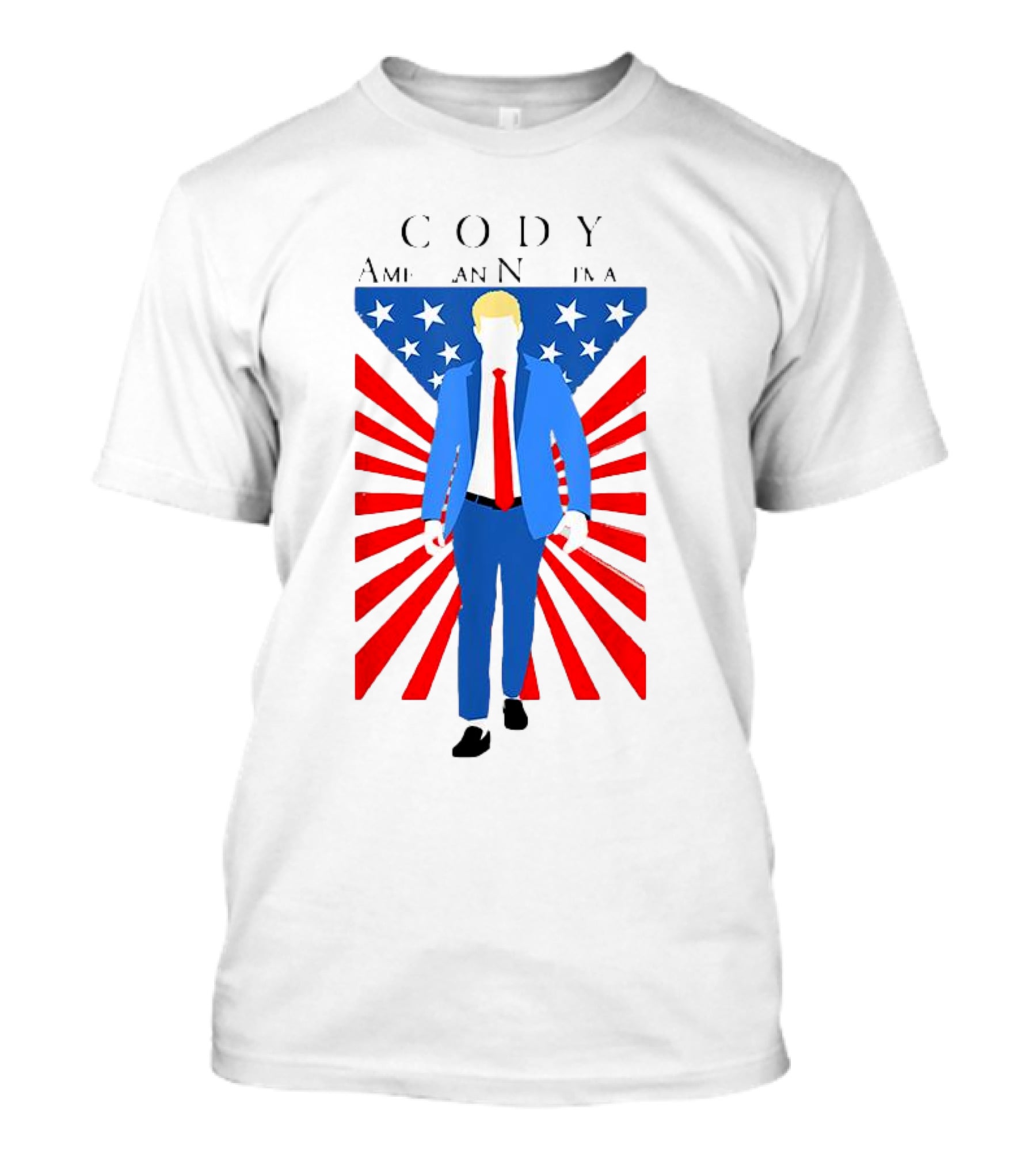 Cody AEW American Nightmare Patriotic Stars And Stripes Suit T-Shirt