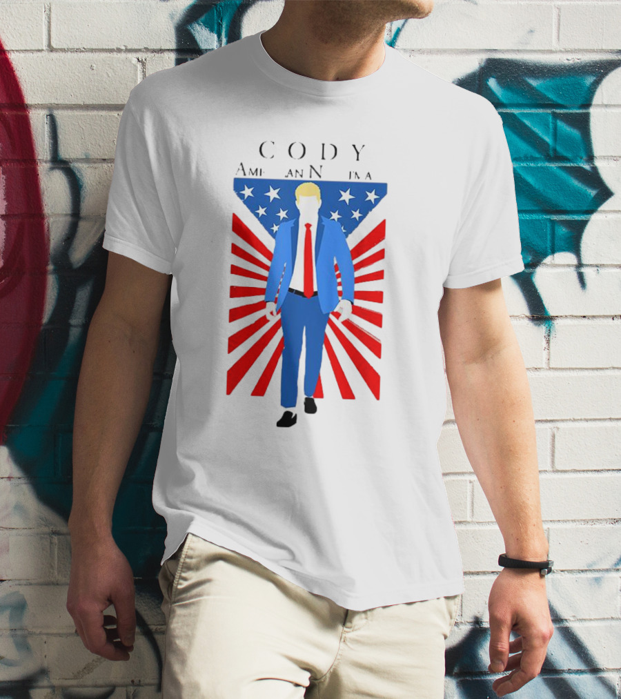 Cody AEW American Nightmare Patriotic Stars And Stripes Suit T-Shirt