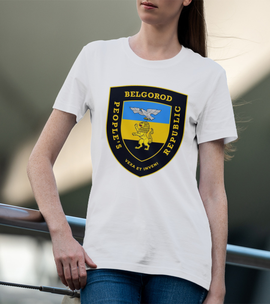 Belgorod People's Republic Emblem Vexa Et Inveni Shield Lion And Eagle Crest T-Shirt