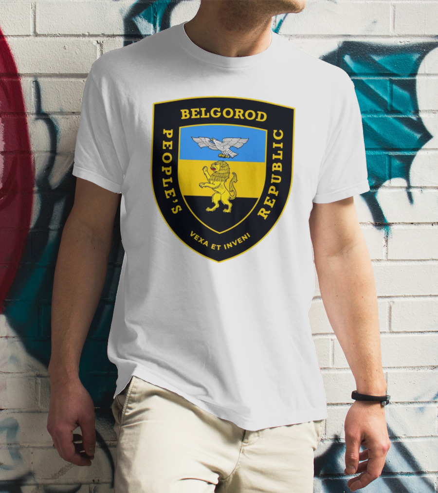 Belgorod People's Republic Emblem Vexa Et Inveni Shield Lion And Eagle Crest T-Shirt