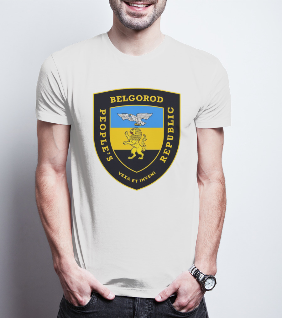 Belgorod People's Republic Emblem Vexa Et Inveni Shield Lion And Eagle Crest T-Shirt